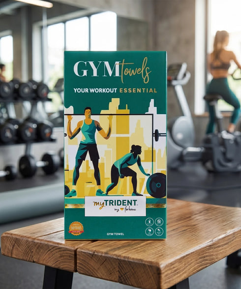 Cotton Bamboo Gym Towel, Charcoal| 450 GSM|80% Cotton 20% Bamboo