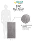 Cotton Bamboo Gym Towel, Charcoal| 450 GSM|80% Cotton 20% Bamboo