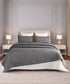 Nectarsoft Italian Retreat King Bedcover Set, Slate|90 GSM Cotton|3 Pc Set