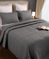 Nectarsoft Italian Retreat King Bedcover Set, Slate|90 GSM Cotton|3 Pc Set