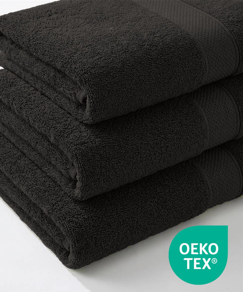 Urban Comfort Bath Towel, Black| 450 GSM Cotton