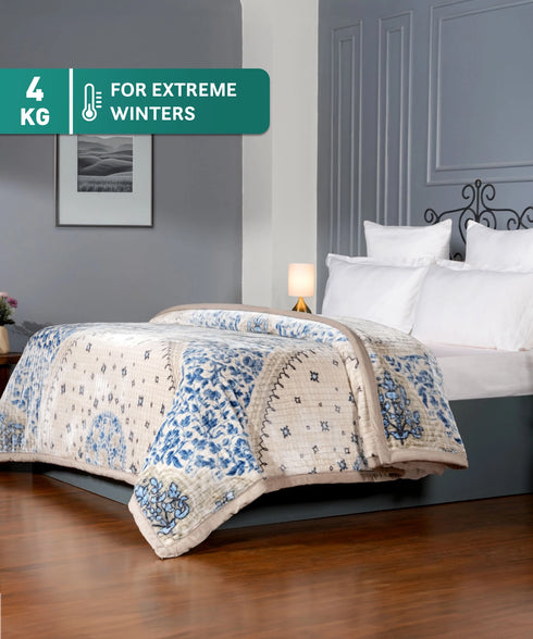 Classic Tranquil Touch 2 ply Double Blanket, Allure| 4 KG