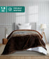 Home Essential Soft Sanctuary 1 Ply Flannel Blanket, Coco|1.8 KG