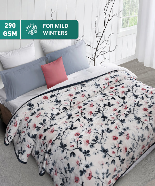 Home Essential Imperial 1 Ply Double Blanket, Dahlia| 290GSM