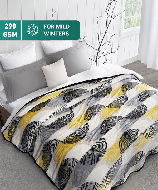 Home Essential Imperial 1 Ply Double Blanket, Ethan| 290GSM