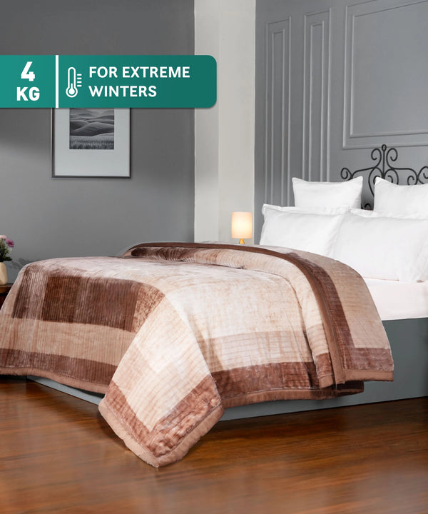 Classic Tranquil Touch 2 ply Double Blanket, Harvey| 4 KG