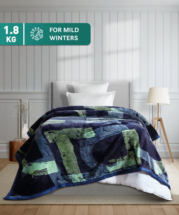 Home Essential Soft Sanctuary 1 Ply Single Flannel Blanket, Hazel|1.8 KG