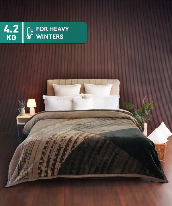 His and Her 2 ply Double Mink Blanket Box, Inferno|4.2 KG