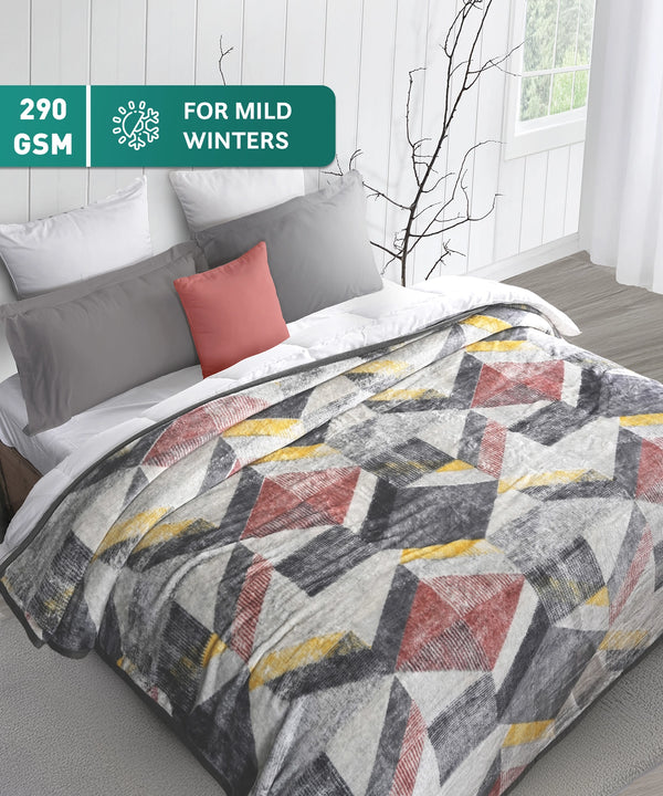 Home Essential Imperial 1 Ply Double Blanket, Levi| 290GSM