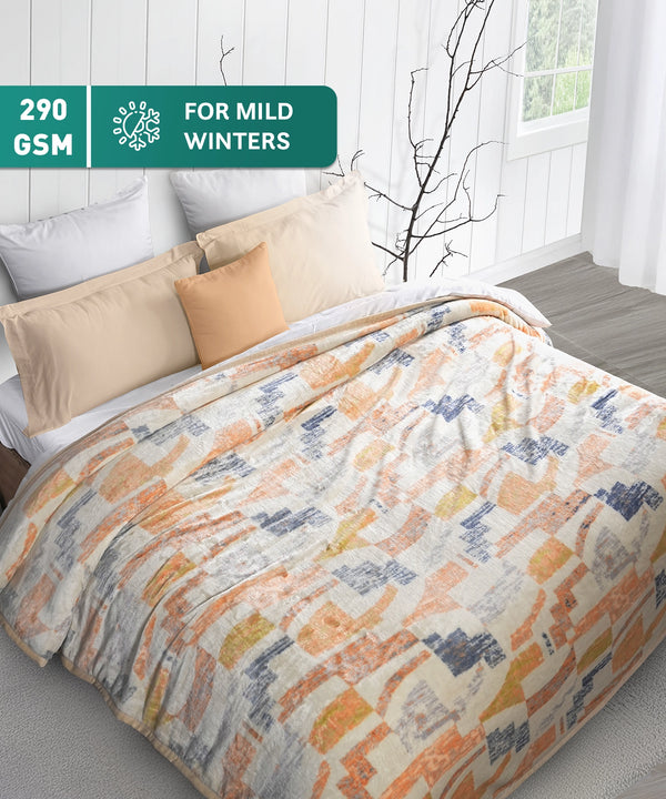 Home Essential Imperial 1 Ply Double Blanket, Logan| 290GSM