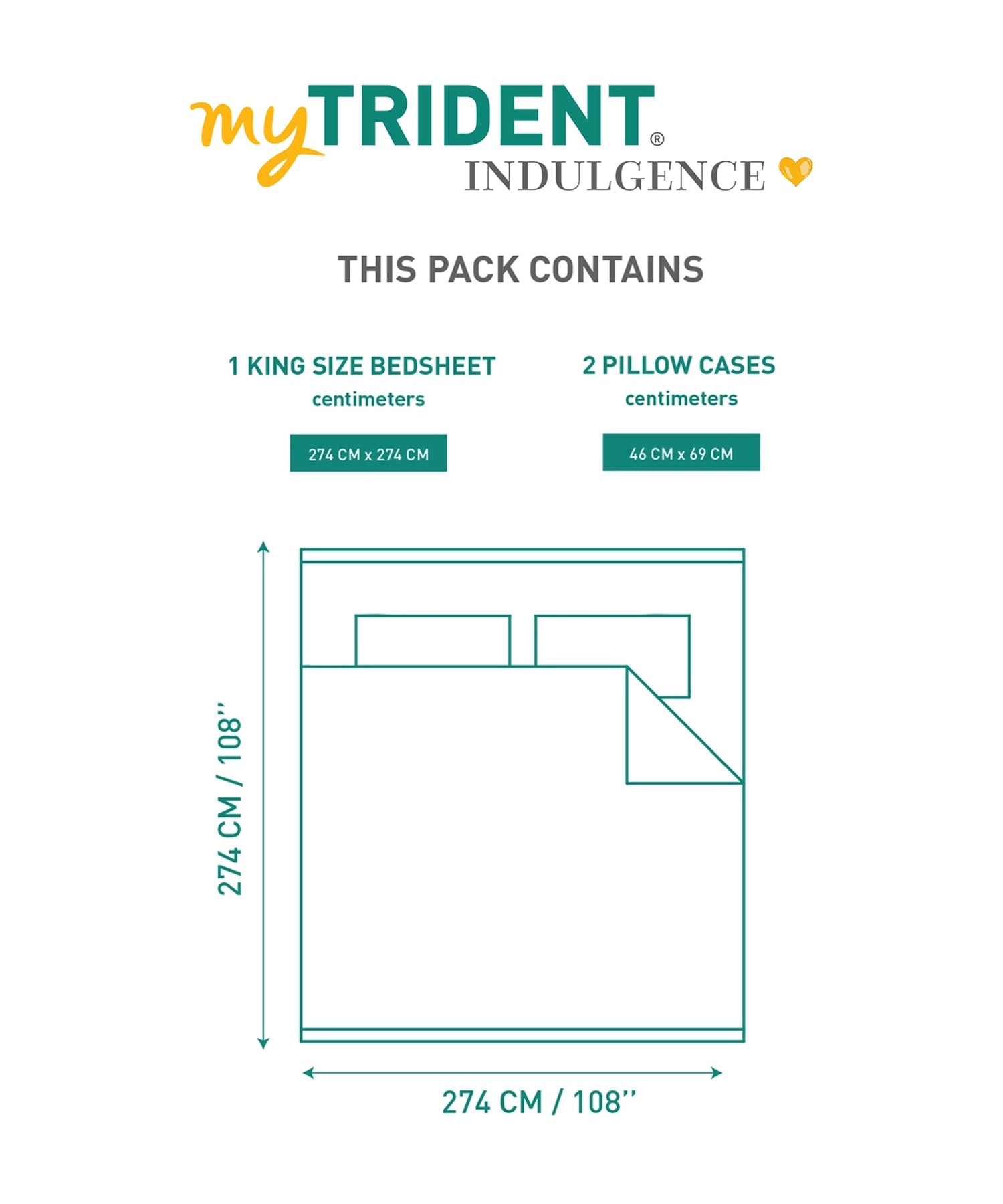 Indulgence Solid King Bedsheet, Teal- Mist |300 TC Cotton|2 Pillow Covers|Thermal Regulation