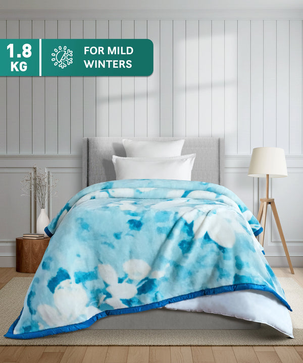 Home Essential Soft Sanctuary 1 Ply Single Flannel Blanket,Sofia|1.8 KG