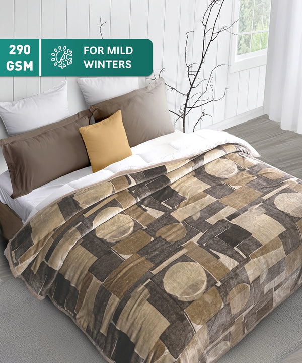 Home Essential Imperial 1 Ply Double Flannel Blanket, Willow| 1.3 KG