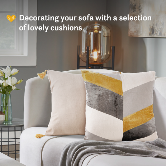 Decorating your sofa with a selection of lovely cushions