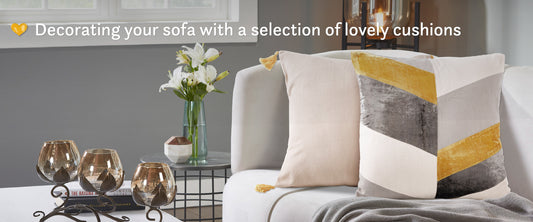 Decorating your sofa with a selection of lovely cushions