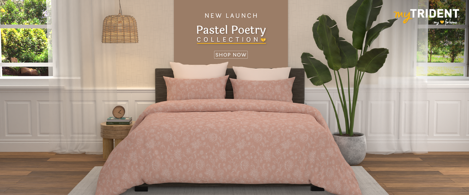 Pastel Poetry King Bed sheet