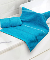 Urban Comfort 2 Pc Hand Towel Set,Tiffany Teal| 450 GSM Cotton|Dry Fast