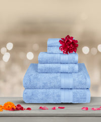 Soft Comfort 6Pc Towel Set, Allure|509 GSM Cotton|Air Rich Technology