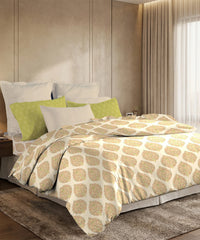 Soft Comfort King Bedsheet Set, Soft Paisley | 200 TC Cotton|2 Pillow Covers