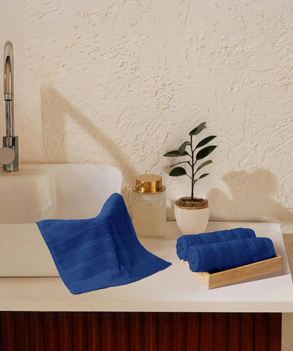 Quick Dry 3 Pc Wash Towel, Navy Blue|400 GSM Cotton