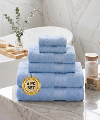 Soft Comfort 6Pc Towel Set, Allure|509 GSM Cotton|Air Rich Technology