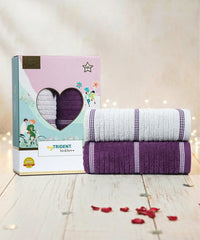 His & Her 2 PC Bath Towel Set, Adam & Eve|500 GSM Cotton