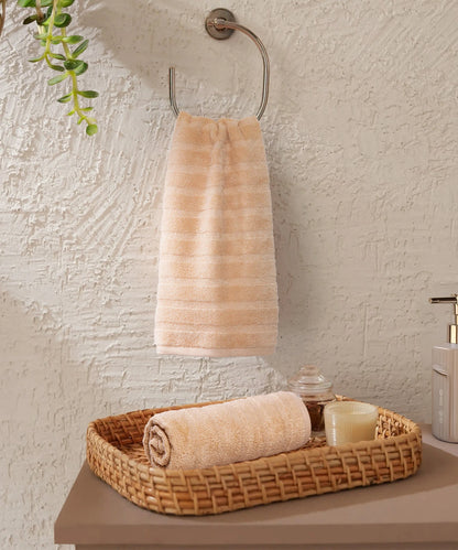 Quick Dry 2 Pc Hand Towel, Beige|400 GSM Cotton