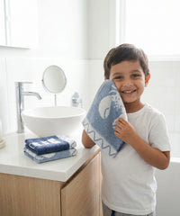 Juniors 3 Pc Face Towel Set, Wander| 550 GSM | 100% Premium Cotton