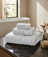 Luxury 3Pc Towel Set, Grey | 625 GSM| Anti Microbial