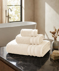 Luxury 3Pc Towel Set, Linen | 625 GSM| Anti Microbial