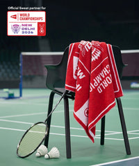 BWF World Championships 100% Cotton Jacquard Bath Towel 1 Pc | 600 GSM | Red White