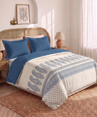 Shilpkalaa Printed King Bedding Set, Pashmina| 144TC, 150 GSM| 4Pc Set
