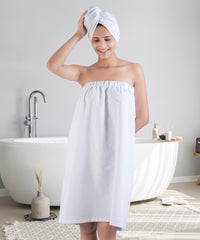 Urban Comfort (Head+Body)Wrap Set, Bright White | 240 GSM Cotton