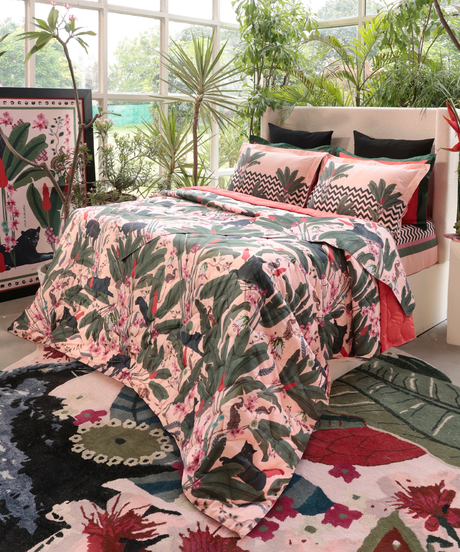 Shivan & Narresh for myTrident King Comforter, 400TC, PALMERA