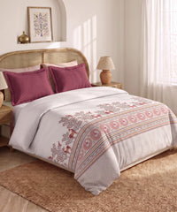 Shilpkalaa Printed King Bedsheet Set, Madhubani| 144TC Cotton| 2 Pillow covers