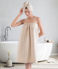 Urban Comfort (Head+Body)Wrap Set, Sand| 240 GSM Cotton