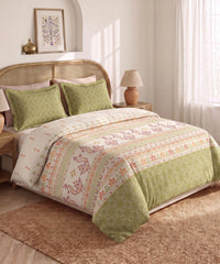 Shilpkalaa Printed King Bedsheet Set, Kasuti | 144TC Cotton| 2 Pillow covers