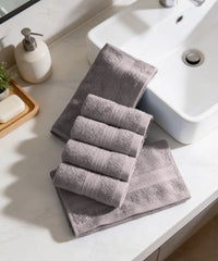 Soft Comfort 6Pc Towel Set, Charcoal|509 GSM Cotton|Air Rich Technology