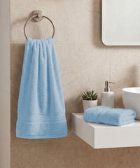 Indulgence 2Pc Hand Towel, Bora Blue|600 GSM Cotton