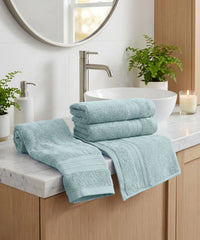 Soft Comfort 4Pc Hand Towel Set, Nile Blue|509 GSM Cotton|Air Rich Technology
