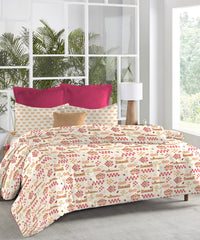Atulaya Bharat King Bedsheet Set,Patiala Shahi|144 TC Cotton|2 Pillow Covers