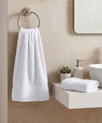 Indulgence 2Pc Hand Towel, Bright White|600 GSM Cotton