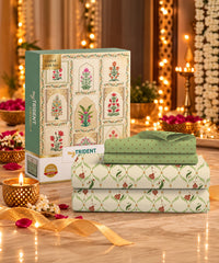 Celebration Printed Double Bedsheet, Anaar Boota Rust|144 TC|2 Pillow Covers