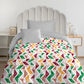 Urban Comfort Single AC Blanket/Comforter, Trippy Triangles Red|120 GSM Polyester