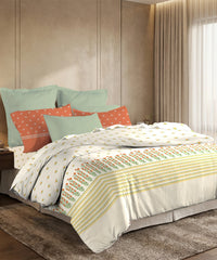 Soft Comfort King Bedsheet Set, Art Age | 200 TC Cotton|2 Pillow Covers