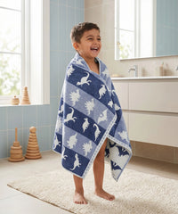 Juniors Bath Towel, Dino| 550 GSM | 100% Premium Cotton