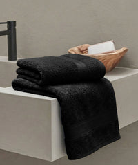 Soft Comfort 1Pc Bath Towel, Black|509 GSM Cotton|Air Rich Technology