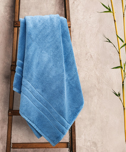 Luxe Home 1Pc Bath Towel, Sea Blue| 600 GSM Cotton Bamboo