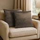 Everyday Solid Single Cushion, 250 GSM, 40 cm x 40 cm, Walnut