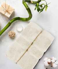Luxe Home 2Pc Face Towel, Lamb's Wool| 600 GSM Cotton Bamboo
